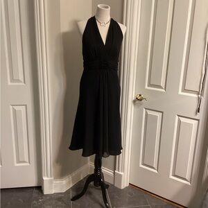 Evan Picone Designer Elegant Black Halter Dress